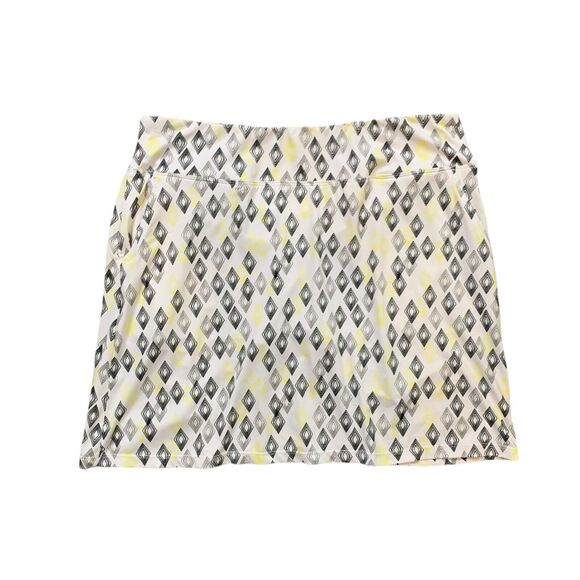 Emerald 18 Skort Womens S Small Multi Diamond Ikat Lined Shorts Pockets Golf - Picture 1 of 10